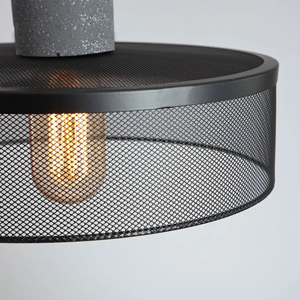 Vireth Pendant Light Industrial Cylindrical Cement/-Neutral Decor