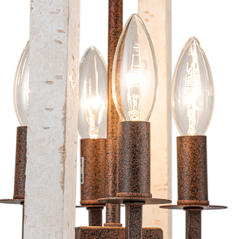 Lumière suspendue en bois de ferme cylindrique Noreli