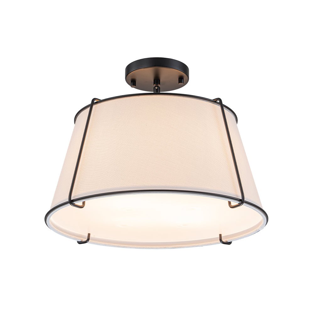 Lumière de Plafond Semi-Flush en Lin Vesina