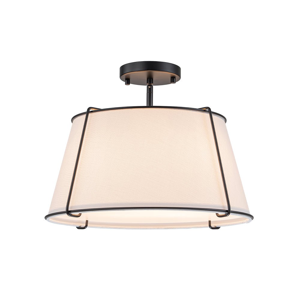 Lumière de Plafond Semi-Flush en Lin Vesina