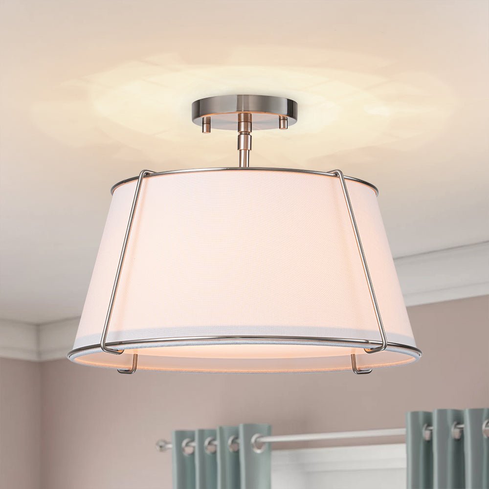 Lumière de Plafond Semi-Flush en Lin Vesina