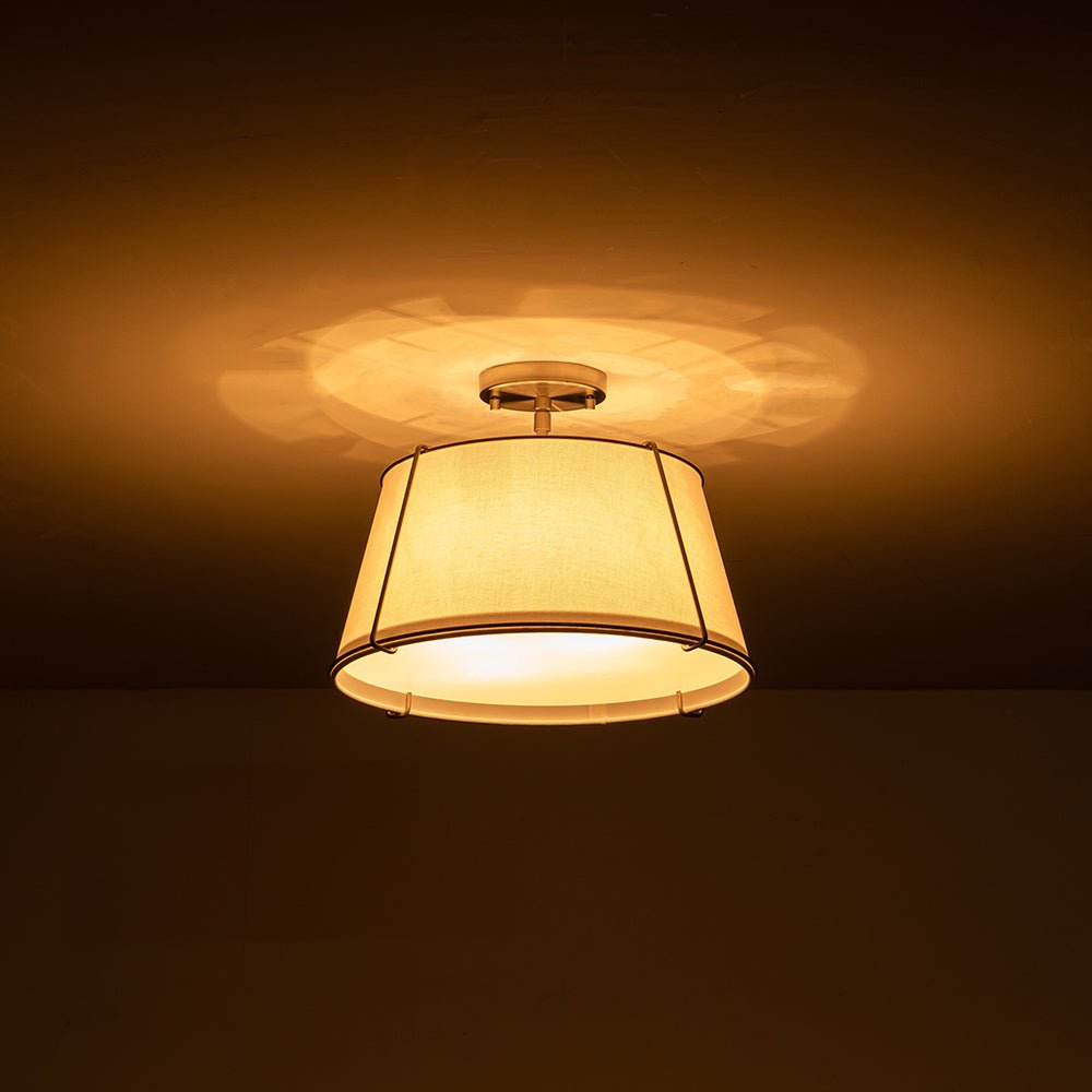 Lumière de Plafond Semi-Flush en Lin Vesina