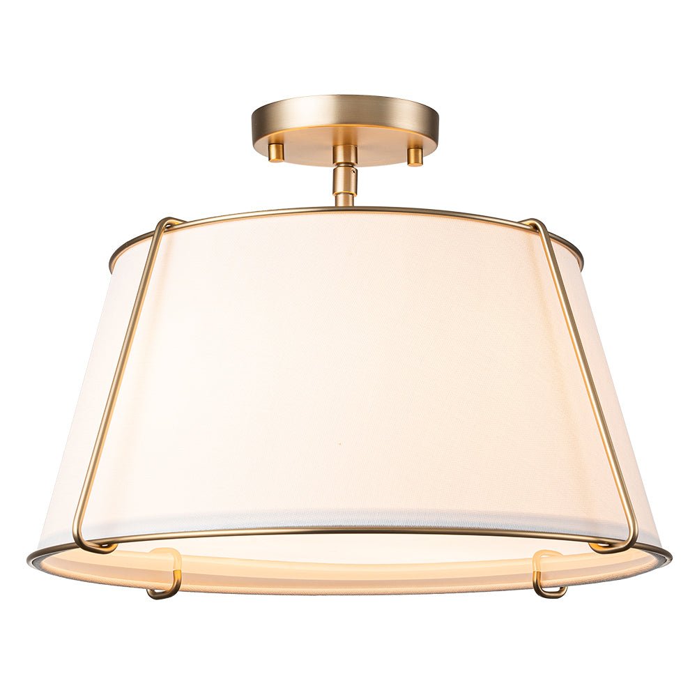 Lumière de Plafond Semi-Flush en Lin Vesina