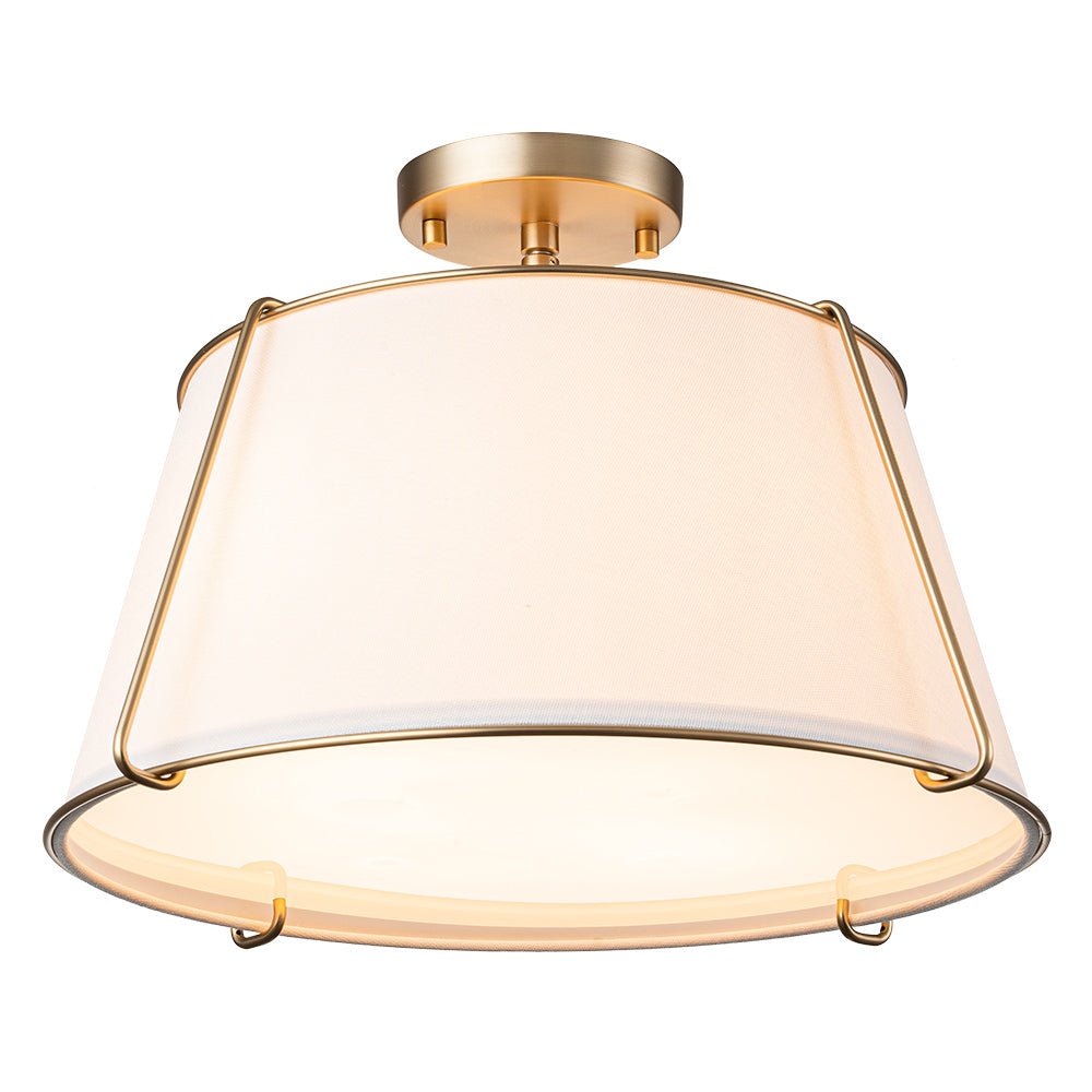 Lumière de Plafond Semi-Flush en Lin Vesina