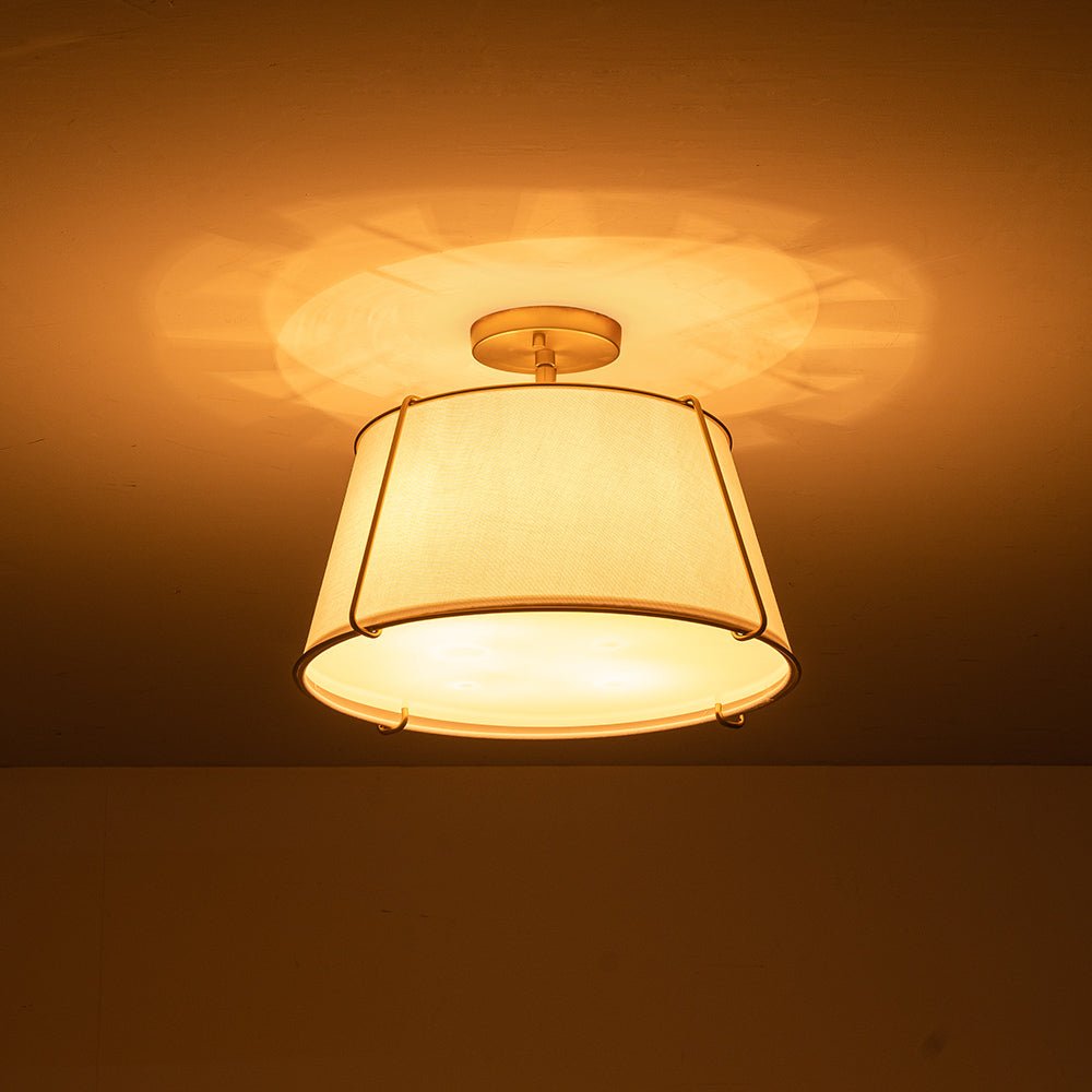 Lumière de Plafond Semi-Flush en Lin Vesina