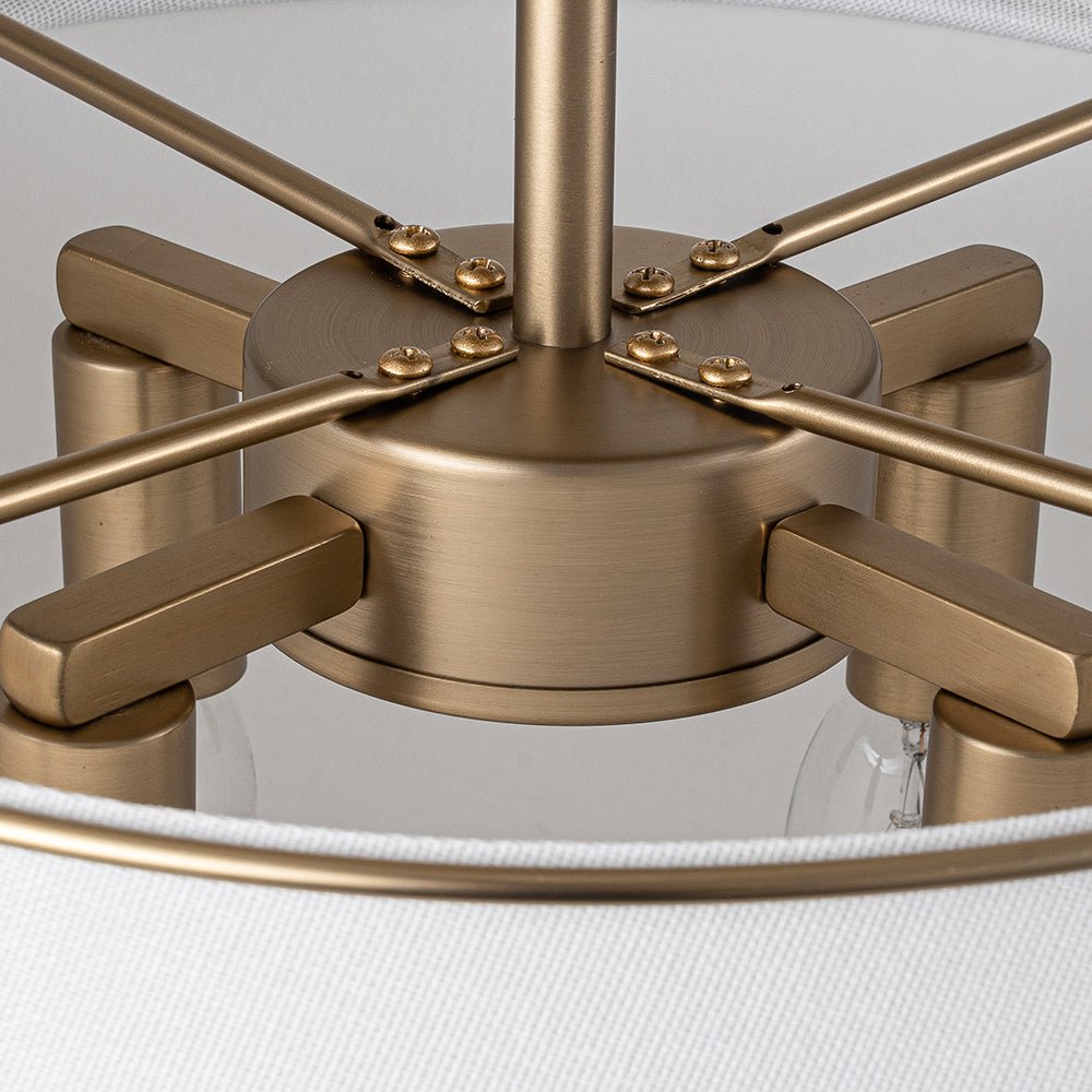 Lumière de Plafond Semi-Flush en Lin Vesina