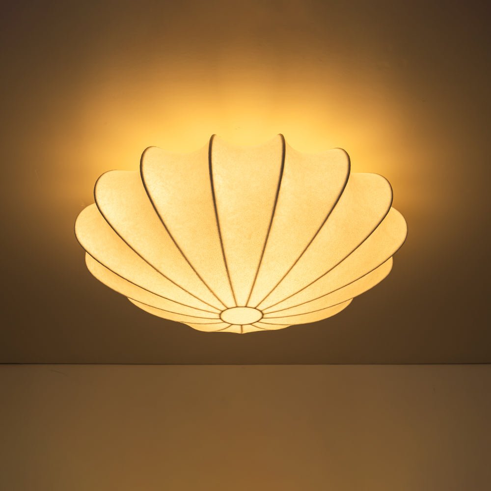 Lumière encastrée en soie moderne du milieu du siècle Lunari