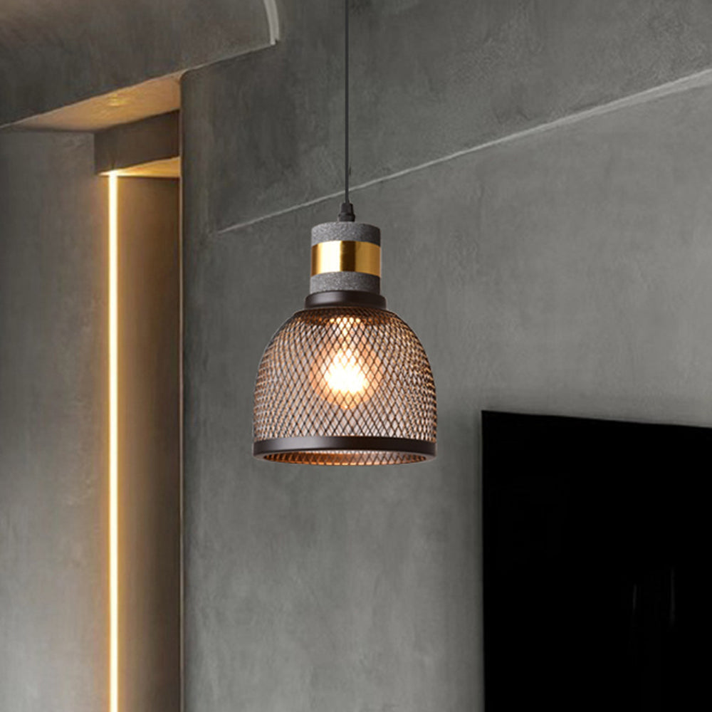 Xenith Industrial Cylindrical Pendant Light, Cement/Metal