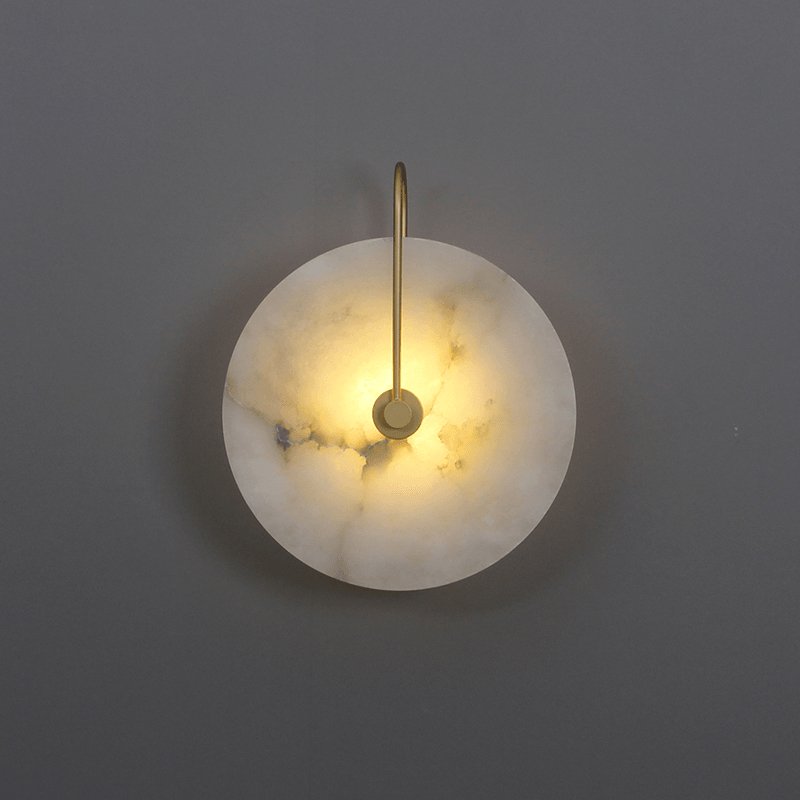 Applique Murale LED en Alabastre Kristy, Ronde Iconique Circulaire