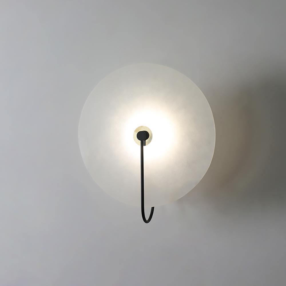 Applique Murale LED en Alabastre Kristy, Ronde Iconique Circulaire