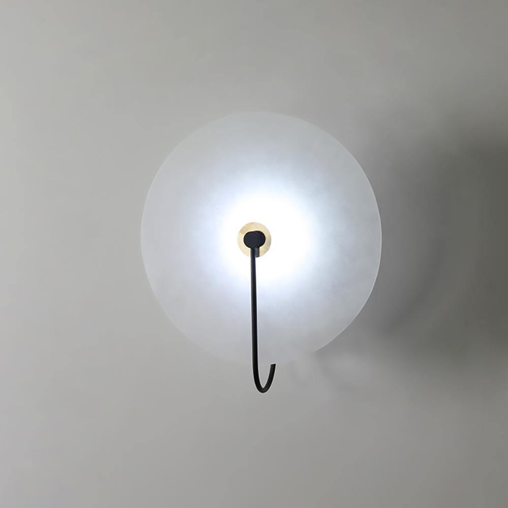 Applique Murale LED en Alabastre Kristy, Ronde Iconique Circulaire