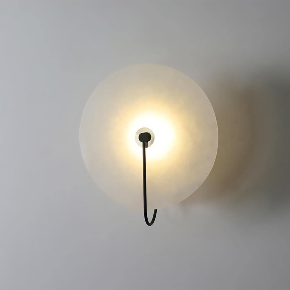 Applique Murale LED en Alabastre Kristy, Ronde Iconique Circulaire