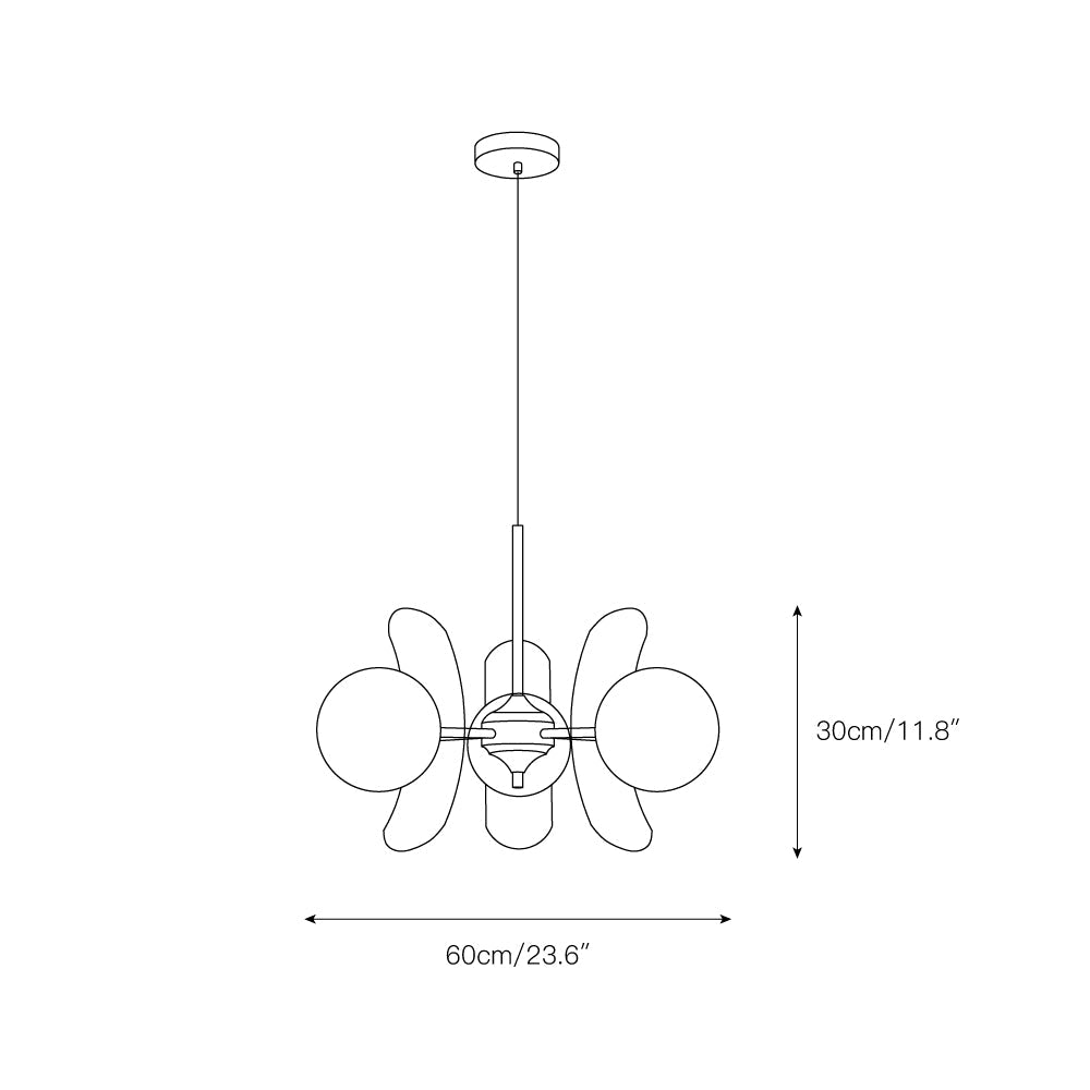 Prism Creativity Sputnik Orange Glass Chandelier