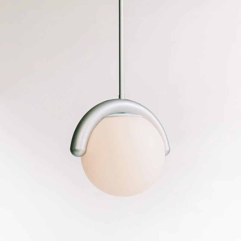 Chandelier Linéaire Uveta Rouge et Argent