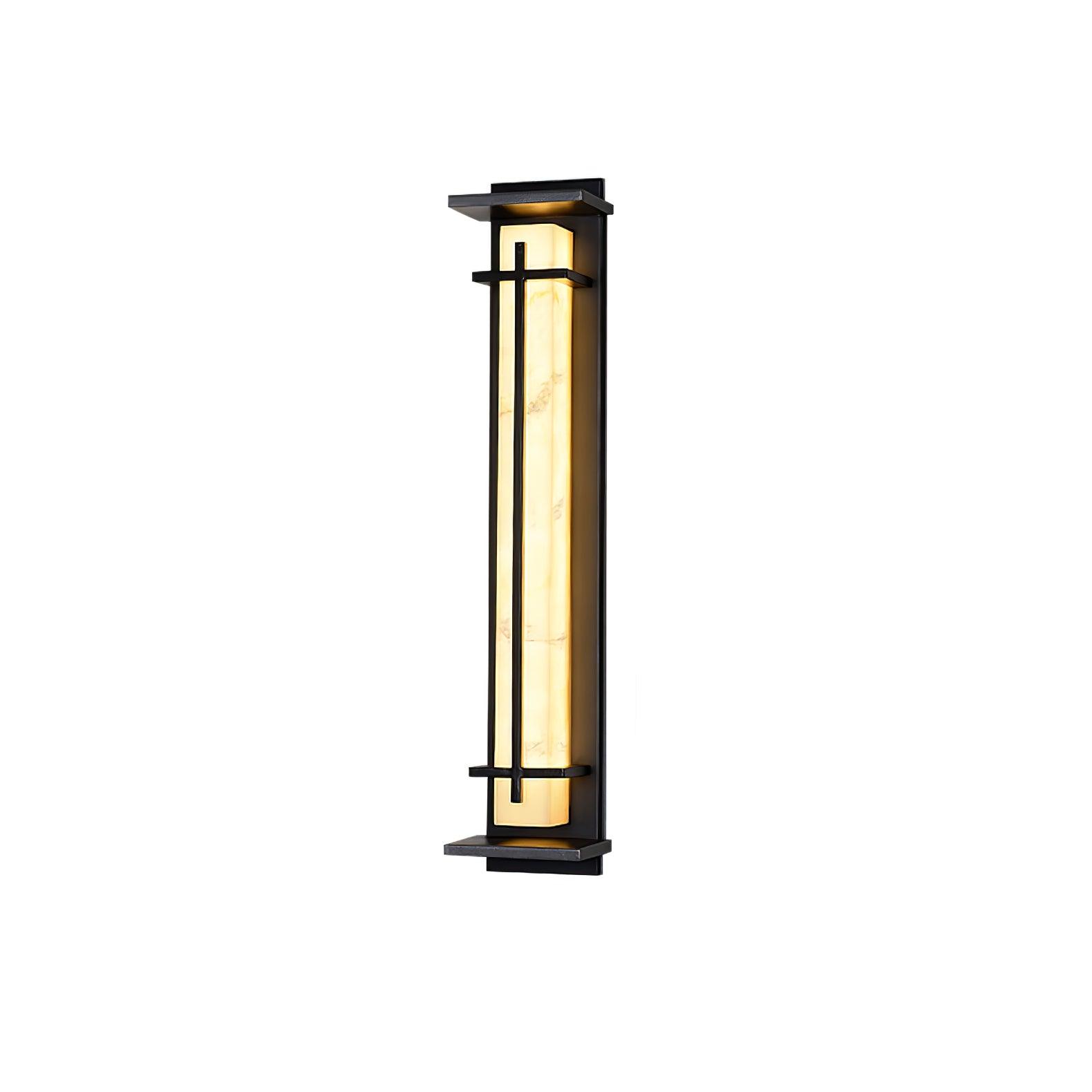 Ray Square Outdoor Wall Light  Imitation Alabaster Waterproof