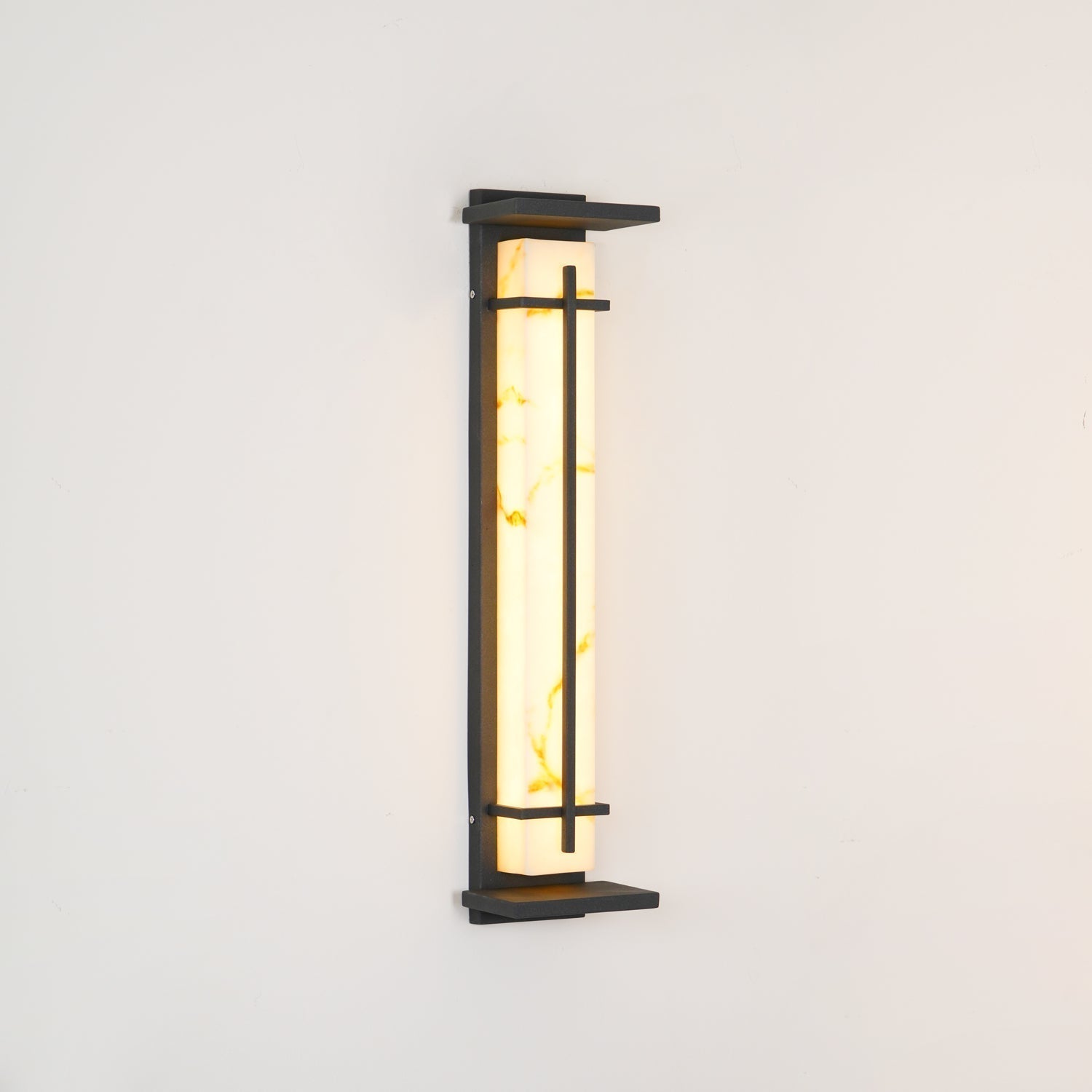 Ray Square Outdoor Wall Light  Imitation Alabaster Waterproof