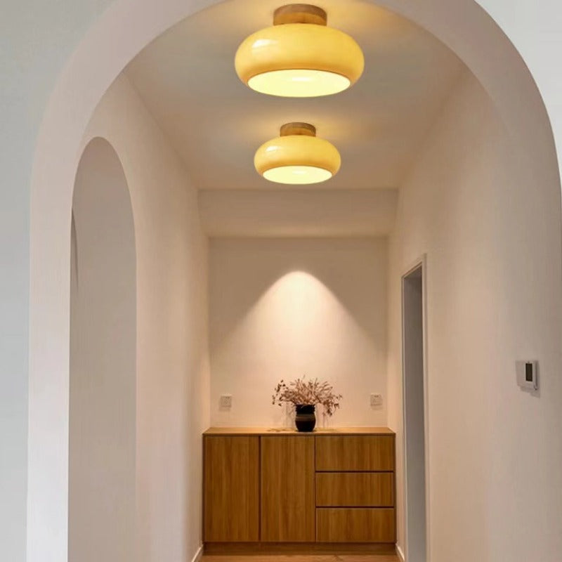 Velorn Ceiling Light Flush Mount Wood-Neutral Decor