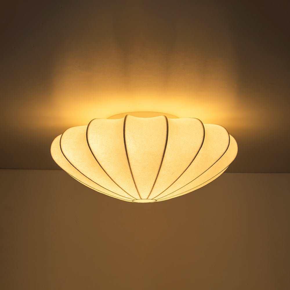 Lumière encastrée en soie moderne du milieu du siècle Lunari